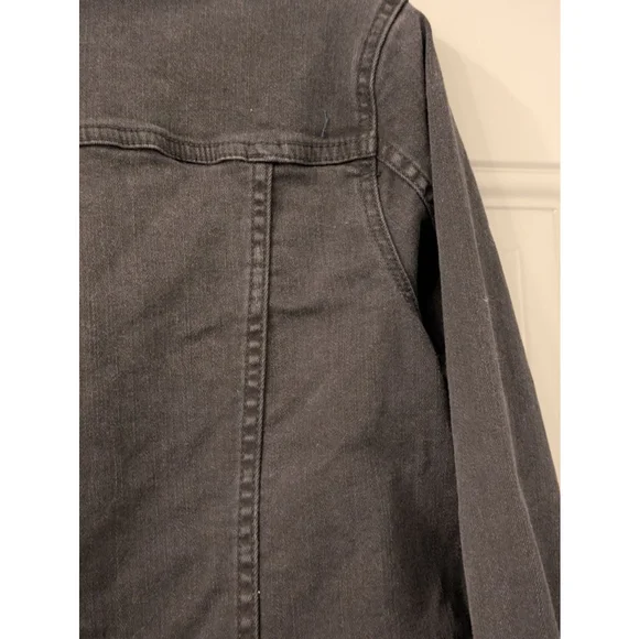 Women's Joe's Jeans Black Distressed Denim Lightweight Jacket M - Picture 7 of 11
